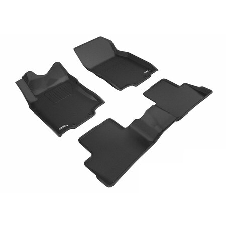 3D Maxpider R1 R2 Kagu Floor Mat for Nissan Rogue Sport 2017, Black L1NS10501509